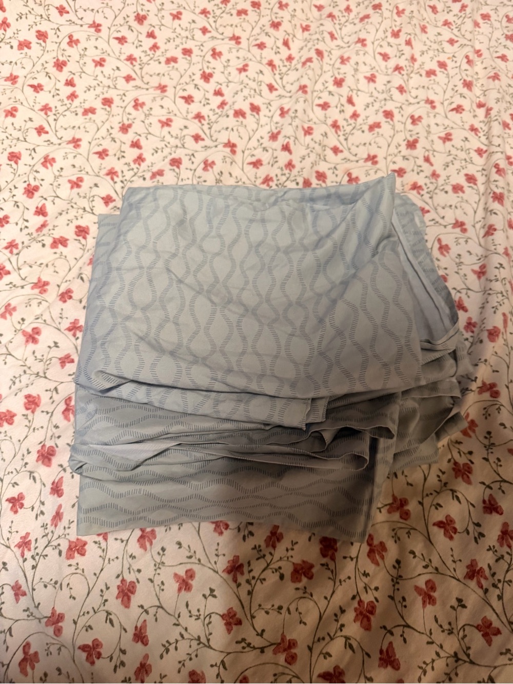 Mainstays Light Blue Wave-Pattern Pillowcases
